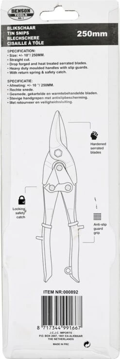 Benson Blikschaar Plaatschaar Met Rechte Knip -Makita || Merkloos || Stanley Verkoopwinkel 402x1200