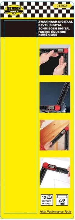 Benson Instelbare Winkelhaak - Zwaaihaak - Digitaal - 200 Mm -Makita || Merkloos || Stanley Verkoopwinkel 413x1200