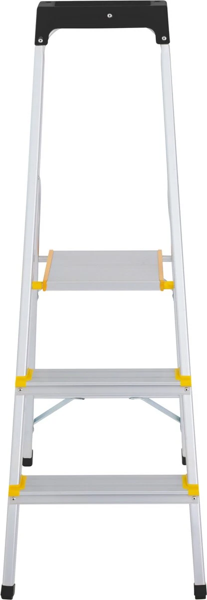 Panthera Huishoudtrap - Keukentrap 3 Treden - Aluminium - Max Werkhoogte: 2.56 Meter - Voor Particulier En Professioneel Gebruik 4 Panthera Huishoudtrap - Keukentrap 3 Treden - Aluminium - Max Werkhoogte: 2.56 Meter - Voor Particulier En Professioneel Gebruik - Afbeelding 4