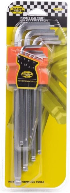 Benson TOOLTECH Inbussleutelset/Stiftsleutelset - 1,5 T/m 10 Mm - 9-Delig -Makita || Merkloos || Stanley Verkoopwinkel 440x1200