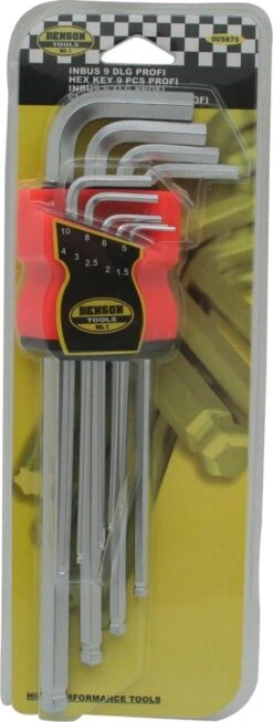 Benson TOOLTECH Inbussleutelset/Stiftsleutelset - 1,5 T/m 10 Mm - 9-Delig -Makita || Merkloos || Stanley Verkoopwinkel 454x1200 1