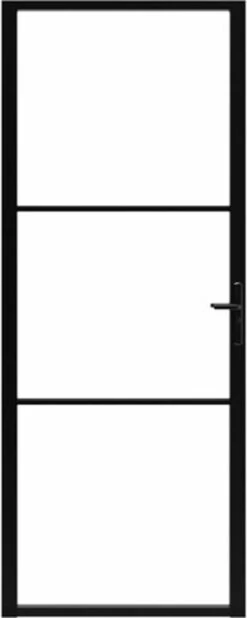 VidaXL Binnendeur 83x201,5 Cm ESG-glas En Aluminium Zwart -Makita || Merkloos || Stanley Verkoopwinkel 480x1200 2