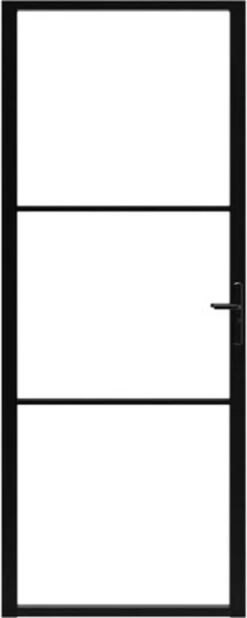 VidaXL Binnendeur 83x201,5 Cm ESG-glas En Aluminium Zwart -Makita || Merkloos || Stanley Verkoopwinkel 480x1200 3