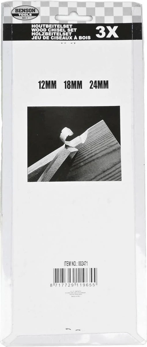 Benson Houtbeitelset 3 Dlg 7 Benson Houtbeitelset 3 Dlg - Afbeelding 7