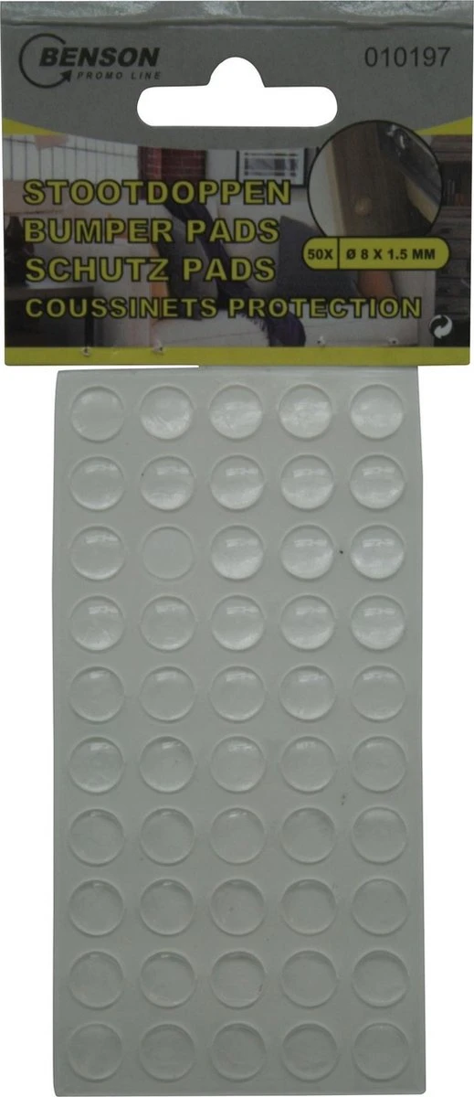 Benson Siliconendruppels - Stootdoppen 50 Stuks - Ø 8 X 1.5 Mm 2 Benson Siliconendruppels - Stootdoppen 50 Stuks - Ø 8 X 1.5 Mm - Afbeelding 2