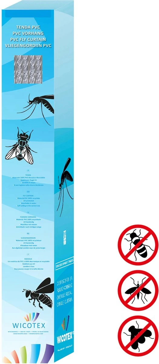 Vliegengordijn-deurgordijn- Orchidea 90x220 Cm Transparant 3 Vliegengordijn-deurgordijn- Orchidea 90x220 Cm Transparant - Afbeelding 3