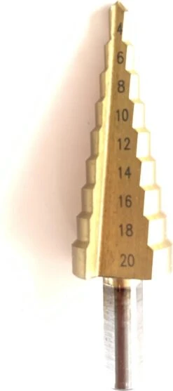 Merkloos Stappenboor 4-52 Mm – HSS Stappenboor – Kegelboor – Trapgatboor Gratis 4-20 Mm - Conische Plaatfrezen Met Titanium Coating -Makita || Merkloos || Stanley Verkoopwinkel 532x1200 1