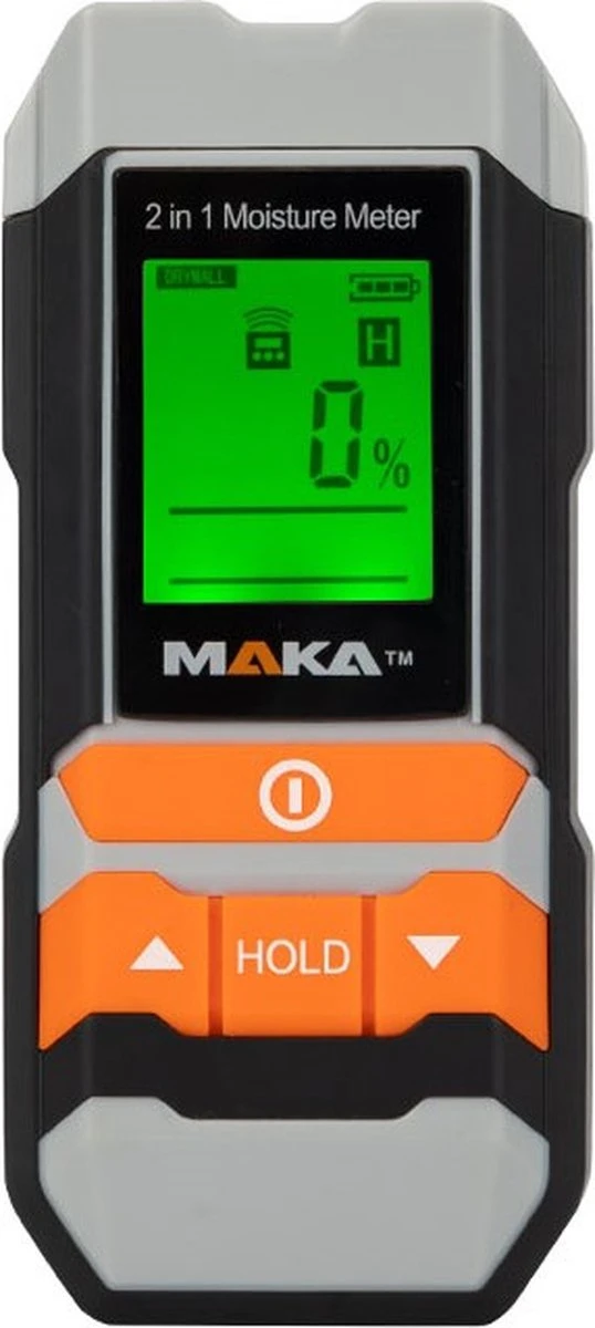 MAKA 2 In 1 Digitale Vochtmeter - Voor Hout En Bouwmaterialen 1 MAKA 2 In 1 Digitale Vochtmeter - Voor Hout En Bouwmaterialen