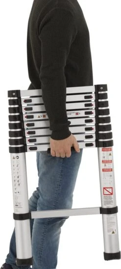 WOLFGANG Telescopische Ladder Van Lichte Gewicht Aluminium | Uitklapbare Ladder 131 Gecertificeerd | Uitschuifbare Ladder Van 2 | 64 Meter -Makita || Merkloos || Stanley Verkoopwinkel 541x1200 1