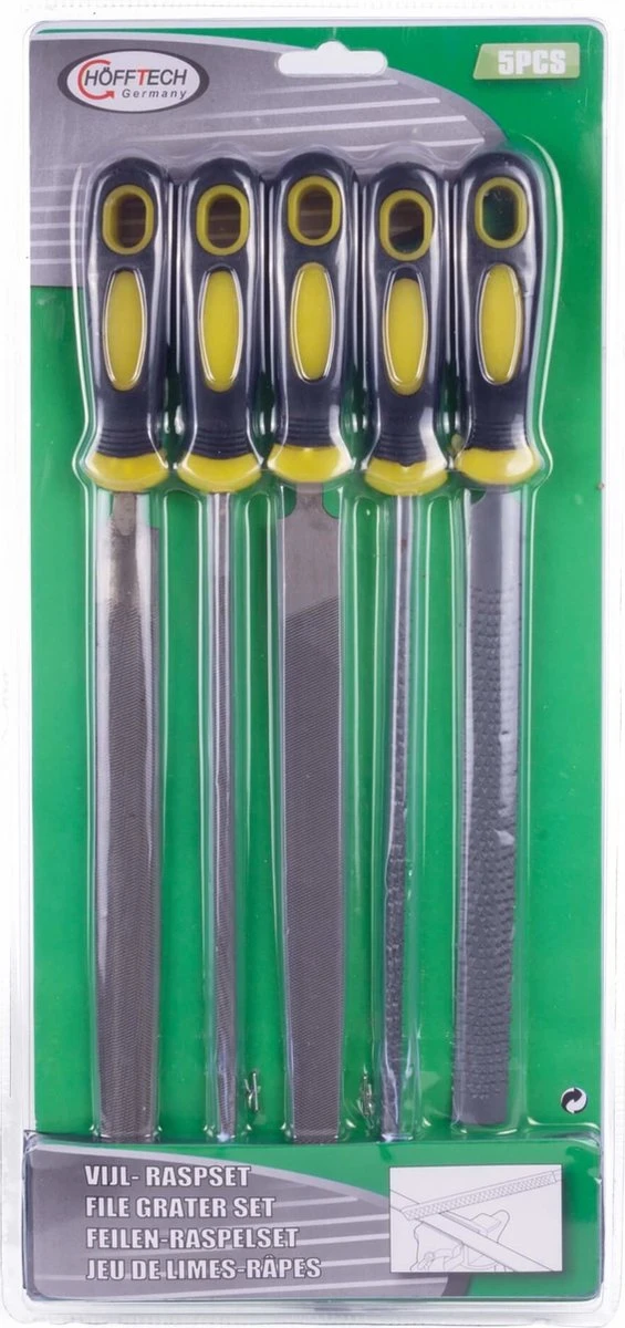Hofftech IJzervijlen & Houtraspen Set - 5 Delig 3 Hofftech IJzervijlen & Houtraspen Set - 5 Delig - Afbeelding 3