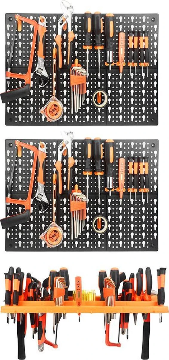 ALDORR Opbergwand 2x Met Gereedschaphouder Voor Garage 1 ALDORR Opbergwand 2x Met Gereedschaphouder Voor Garage