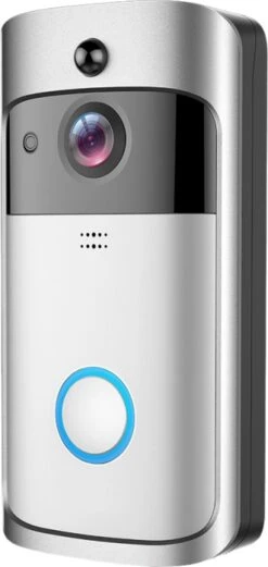 T Ring Video Deurbel - Draadloos - Incl. Accu Pakket- Zilver (Geen Abonnement Verplichting)