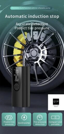 GTP Draagbare Luchtcompressor - Elektrische Bandenpomp - Luchtcompressor Oplaadbaar - Fiets Motor Auto En Ballen - Powerbank - Zaklamp -Makita || Merkloos || Stanley Verkoopwinkel 574x1200 3