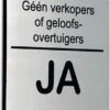 NEE Geen Verkopers Of Geloofsovertuigers JA Collecteren Geen Bezwaar - Brievenbus Sticker - RVS Look - Zelfklevend - 50 Mm X 80 Mm X 1,6 Mm - YFE-Design