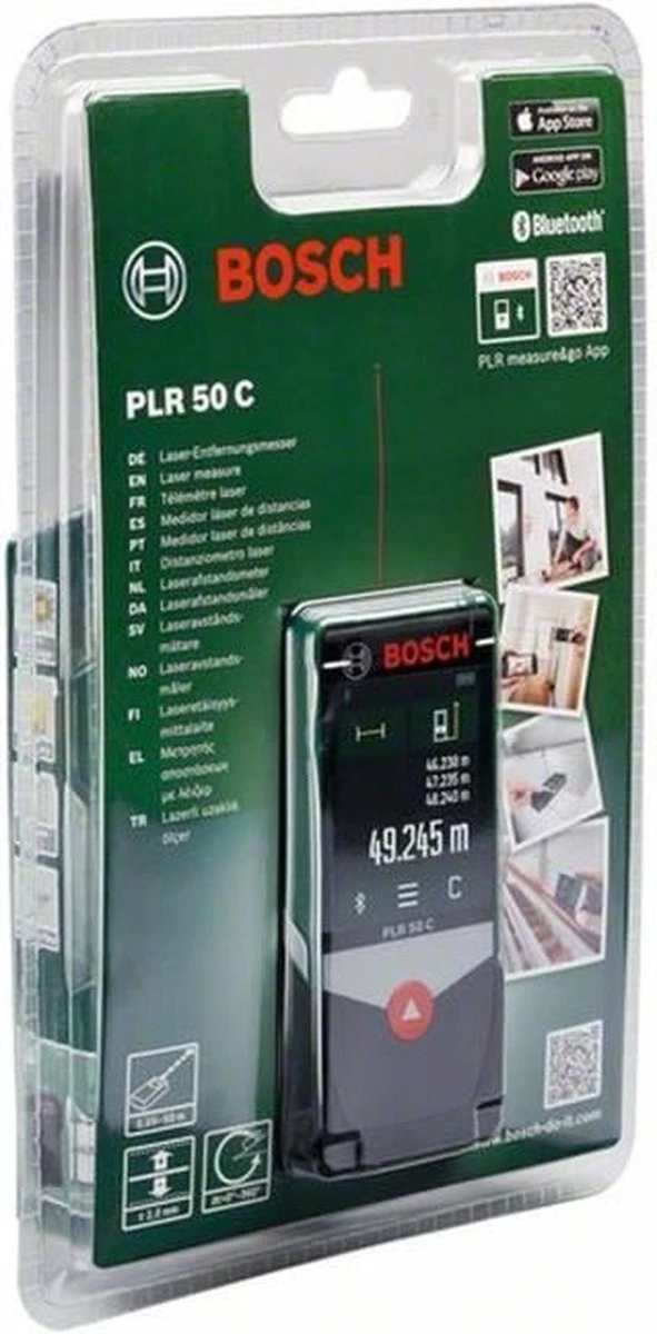 Bosch PLR 50 C Afstandsmeter - Tot 50 Meter Bereik - Bluetooth 2 Bosch PLR 50 C Afstandsmeter - Tot 50 Meter Bereik - Bluetooth - Afbeelding 2
