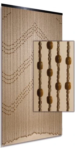 Jekra Vliegengordijnen - Deurgordijn - Houten Kralen Marbella - 90x200cm