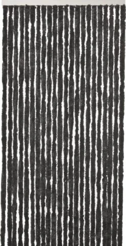 Kattenstaart Deurgordijn 90x220 Zwart 100% Polypropyleen In Draagtas