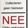 Merkloos NEE Geen Verkopers Of Geloofsovertuigers JA Collectes Geen Bezwaar - Bevestiging 3M Plakstrip - Ja Nee Bordje Aluminium - Tegen Colportage Aan De Deur - Nee Nee Sticker Promessa-Design.