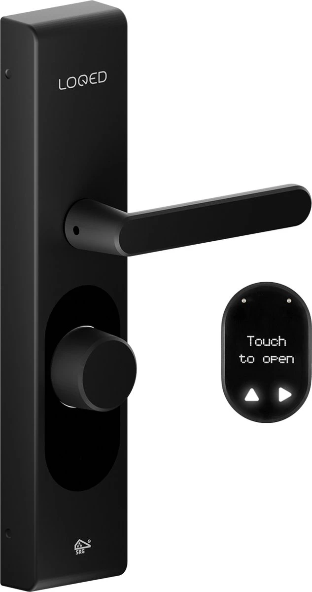 LOQED Touch Smart Lock - Slim Deurslot - Met Smart Home Integratie - Bridge, Cilinder & Codetoegang - Zwart 1 LOQED Touch Smart Lock - Slim Deurslot - Met Smart Home Integratie - Bridge, Cilinder & Codetoegang - Zwart
