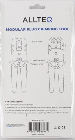 Krimptang - Netwerktang - UTP - RJ10 - RJ11 - RJ12 - RJ45 - Blauw - Allteq -Makita || Merkloos || Stanley Verkoopwinkel 642x1200 1