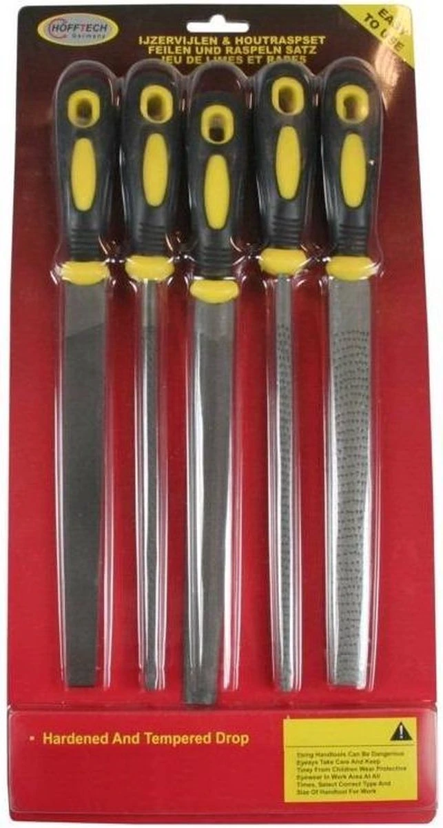 Hofftech IJzervijlen & Houtraspen Set - 5 Delig 5 Hofftech IJzervijlen & Houtraspen Set - 5 Delig - Afbeelding 5