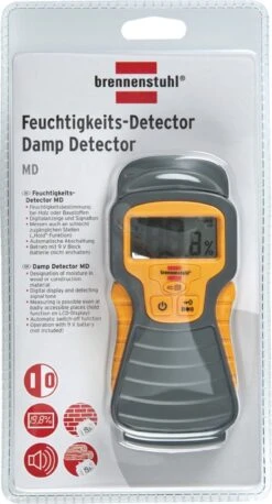 Brennenstuhl Vochtmeter MD (Vochtigheidsmeter Voor Hout/wanden/bouwmateriaal, Met LCD Display) Antraciet/Geel -Makita || Merkloos || Stanley Verkoopwinkel 647x1200