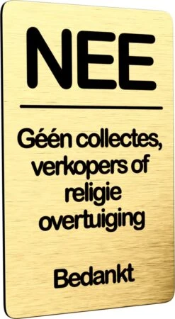 NEE Geen Collectes Verkopers Sticker - Nee Sticker - Goud - Vriendelijk - 8x5 Cm - Bel Niet Aan - Nee Nee Sticker Brievenbus - Colportage Sticker -Makita || Merkloos || Stanley Verkoopwinkel 658x1200 4
