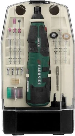 PARKSIDE® Multifunctionele Accu Fijn Boor Rechte Slijpmachine - Slijper - Met 44 Opzetstukken In Een Opbergbox - 50 Delig Toebehoren - Voor Boren, Frezen, Graveren, Polijsten, Reinigen, Slijpen Of Snijden - 12 V Accu 1,3 Ah Met Li-Ionen Technologie -Makita || Merkloos || Stanley Verkoopwinkel 659x1200 3