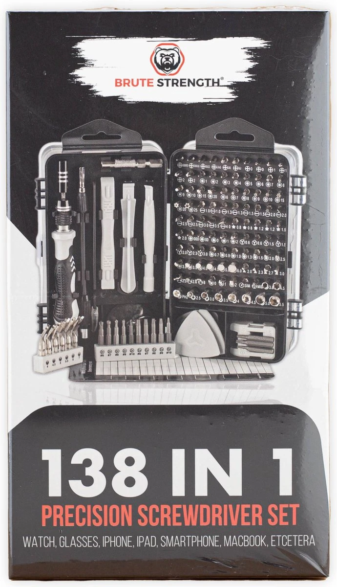 Brute Strength - 138 Delige Precisie Schroevendraaierset Magnetisch - Universeel - Magnetisch - Gereedschapset- Schroevendraaiers - Bitset Met Torx - Cadeau Voor Man 9 Brute Strength - 138 Delige Precisie Schroevendraaierset Magnetisch - Universeel - Magnetisch - Gereedschapset- Schroevendraaiers - Bitset Met Torx - Cadeau Voor Man - Afbeelding 9