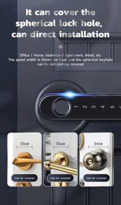 Premium Slim Deurslot – Deurslot Met Vingerafdruk - Elektrisch Deurslot – Slimme Deurklink – Deurklink Vingerafdruk - Deurslot Met Code - Smartlock -Makita || Merkloos || Stanley Verkoopwinkel 710x1200 9