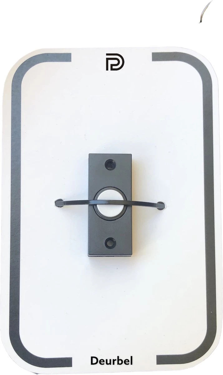 PD® - Deurbel Universeel - Zwarte Deurbel Met Witte Knop - Opbouw Deurbel - 2 Draads 3 PD® - Deurbel Universeel - Zwarte Deurbel Met Witte Knop - Opbouw Deurbel - 2 Draads - Afbeelding 3