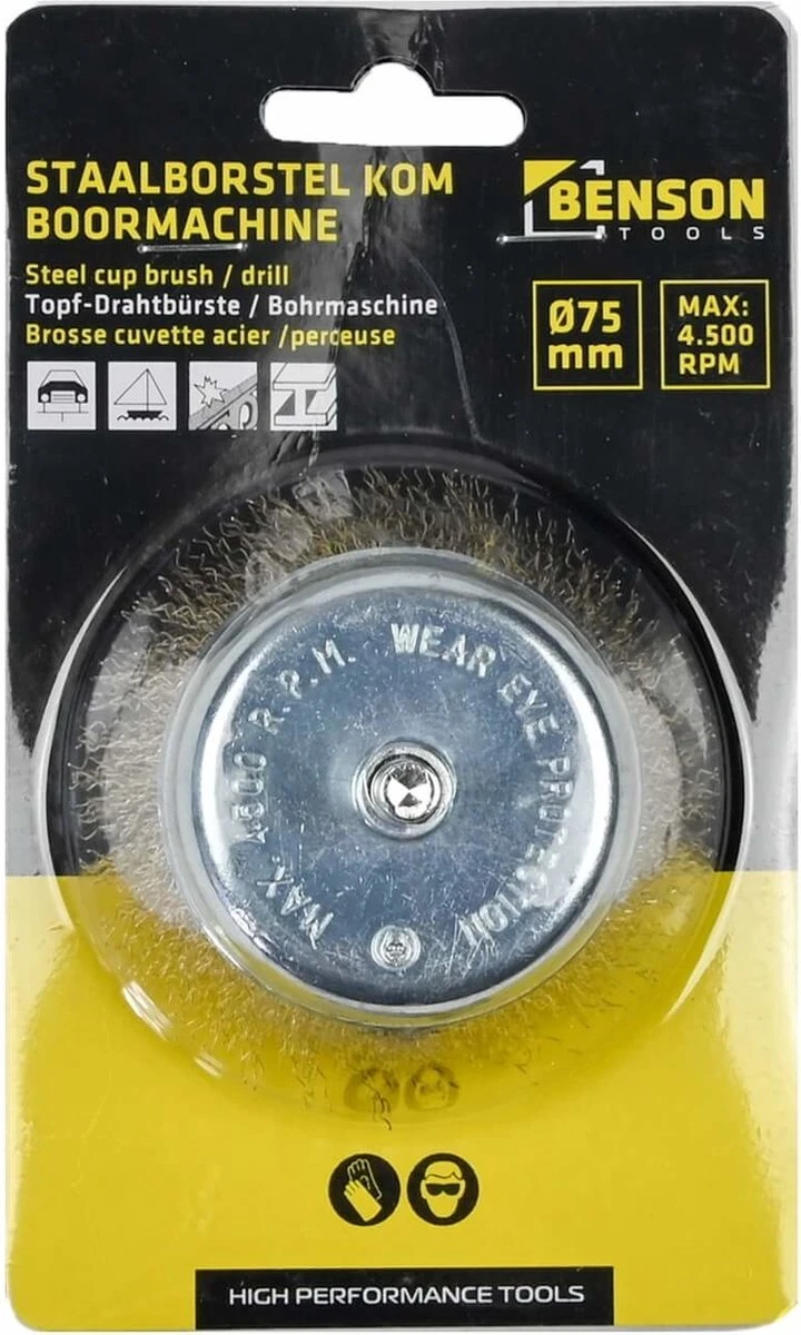 Benson Draadborstel - Komborstel 75 Mm T.b.v. Boormachine 7 Benson Draadborstel - Komborstel 75 Mm T.b.v. Boormachine - Afbeelding 7