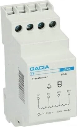 Gacia Beltransformator (15VA) 8v / 12v / 24v | Geschikt Voor NEST Deurbel