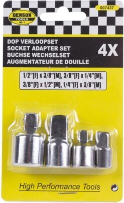 Benson Dop Verloop Adapter 1/2 "+ 3/8" + 1/4 " - 4 Delig -Makita || Merkloos || Stanley Verkoopwinkel 732x1200 1