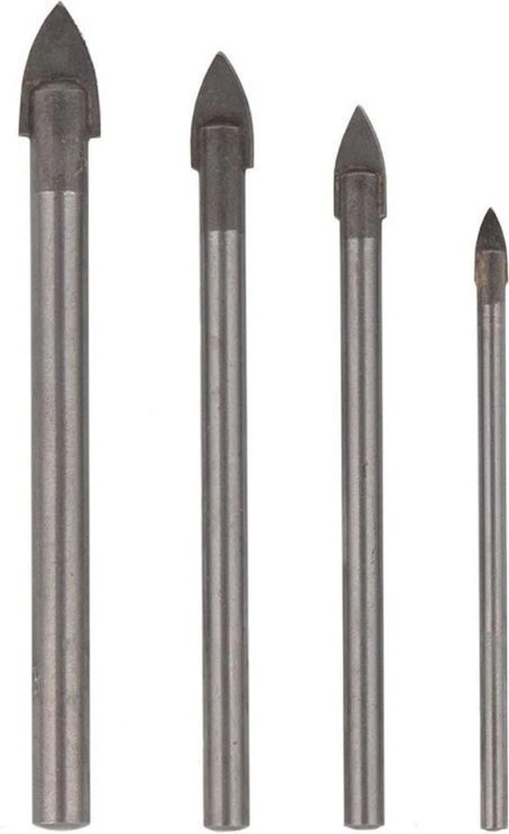 Merkloos 4-delige Glas Boorset / Boortjes - 3, 5, 6 En 8 Mm - Glasboren / Boorset 1 Merkloos 4-delige Glas Boorset / Boortjes - 3, 5, 6 En 8 Mm - Glasboren / Boorset