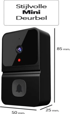 JC's - Mini Video Deurbel - Intercom - Nachtmodus - Inclusief Gong - Icloud Opslag - Zwart -Makita || Merkloos || Stanley Verkoopwinkel 741x1200 5