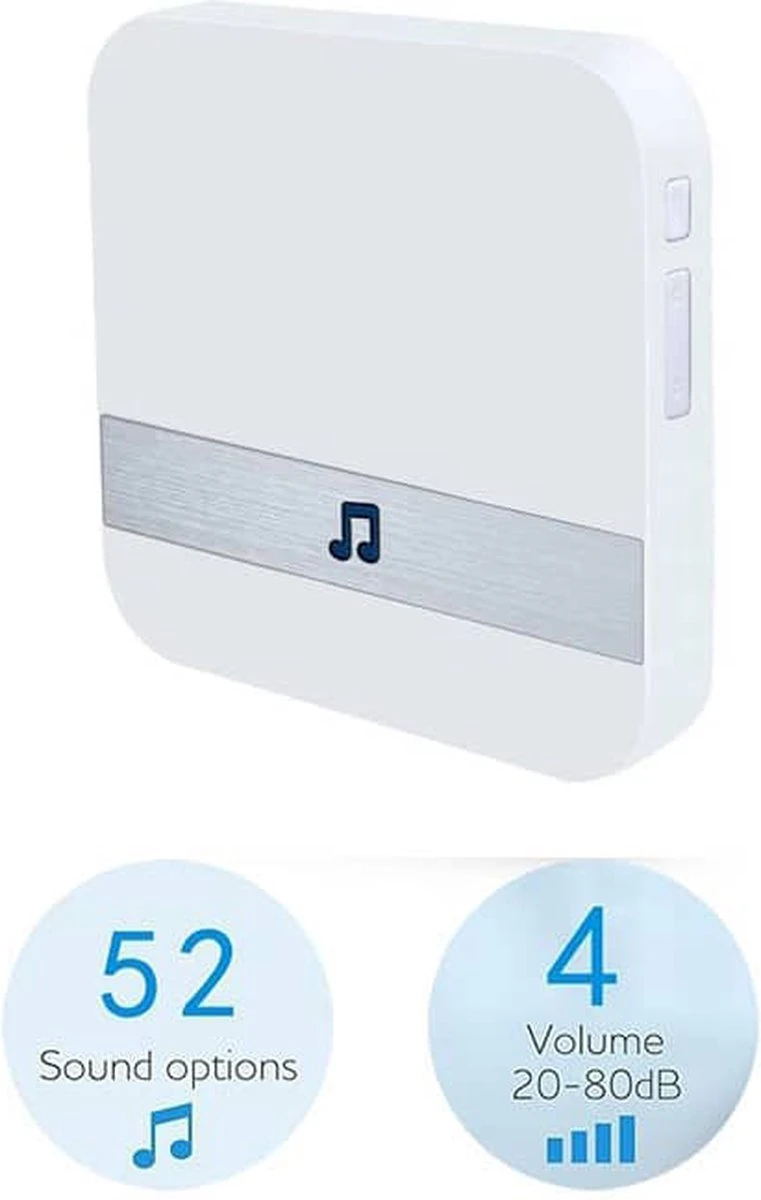 HD Video Deurbel - ZILVER Altijd Thuis - Inclusief Melding Als Er Iemand In De Buurt Van Uw Deur Komt 4 HD Video Deurbel - ZILVER Altijd Thuis - Inclusief Melding Als Er Iemand In De Buurt Van Uw Deur Komt - Afbeelding 4