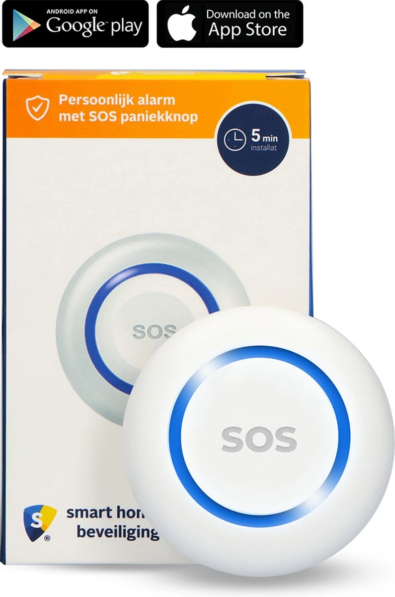 Persoonlijk Alarm Met SOS Paniekknop - Senioren Alarm - Alarmknop / Noodknop - Melding Op Afstand - Smart Home Beveiliging 1 Persoonlijk Alarm Met SOS Paniekknop - Senioren Alarm - Alarmknop / Noodknop - Melding Op Afstand - Smart Home Beveiliging