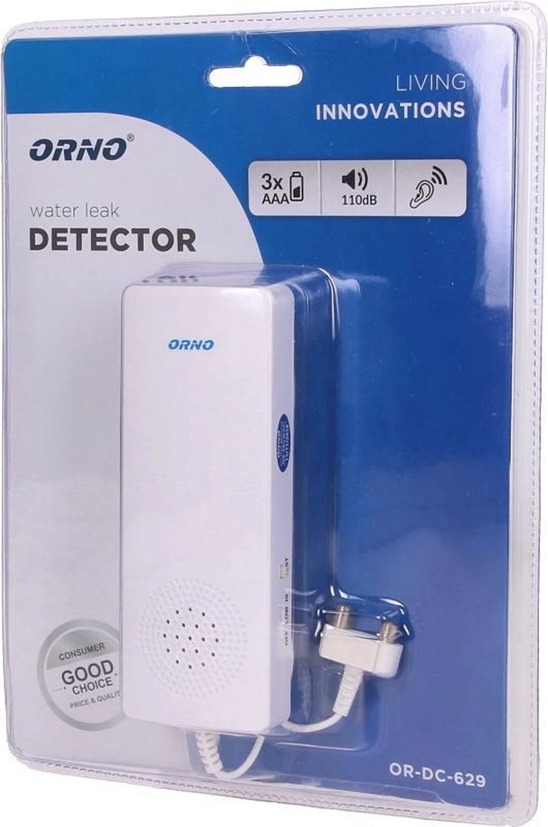 Draadloze Watermelder Met Externe Sensor - Waterlekkage Alarm - Werkt Op 3x AAA Batterijen 5 Draadloze Watermelder Met Externe Sensor - Waterlekkage Alarm - Werkt Op 3x AAA Batterijen - Afbeelding 5