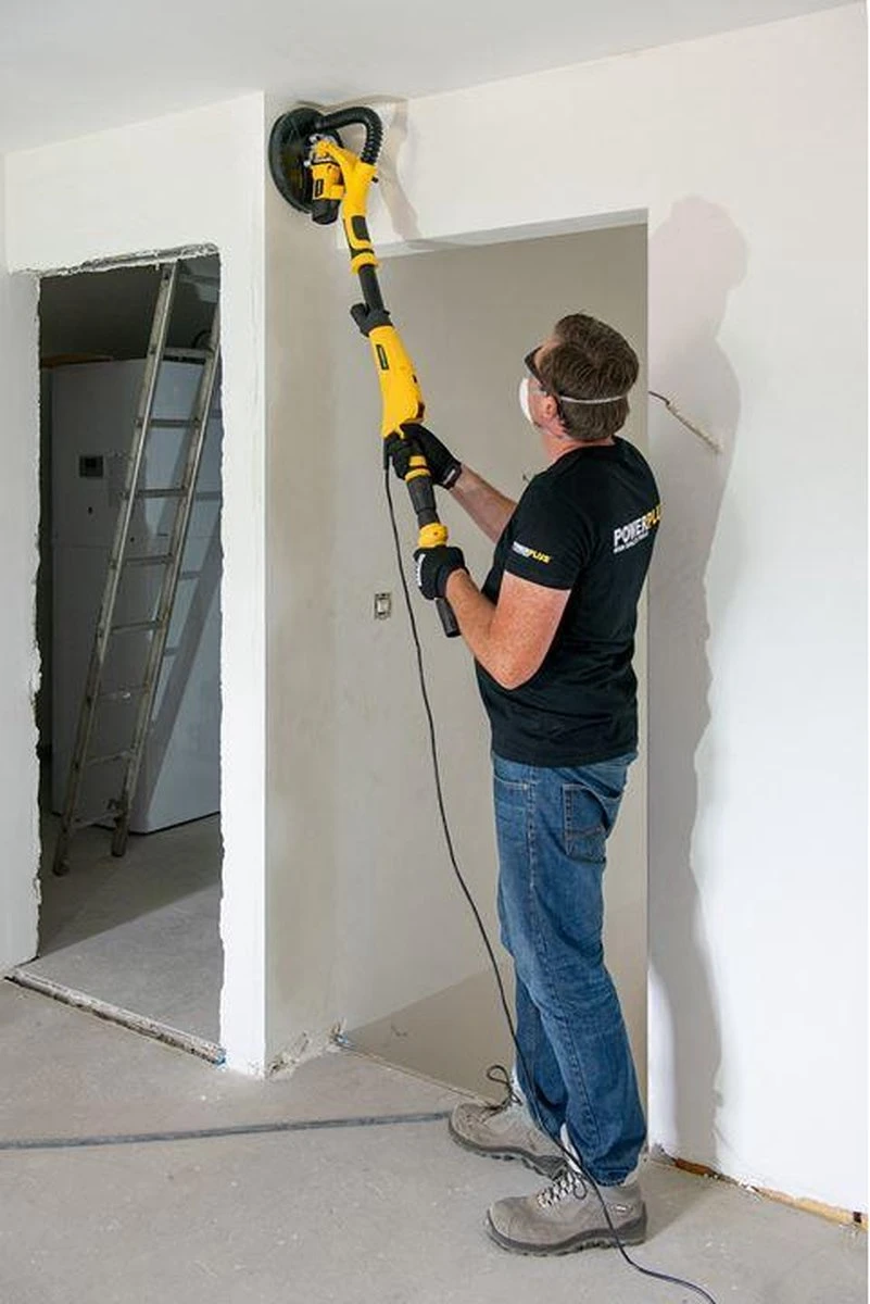 Powerplus POWX0479 Telescopische Wandschuurmachine - 1050W - Ø225mm - Incl. 6x Schuurpapier - Voor Plafond En Muur 9 Powerplus POWX0479 Telescopische Wandschuurmachine - 1050W - Ø225mm - Incl. 6x Schuurpapier - Voor Plafond En Muur - Afbeelding 9