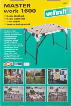 Wolfcraft - MASTER Work 1600 - Werkbank - Werktafel Inklapbaar - Machinetafel Opvouwbaar - De Mobiele Werkbank - 6909000 - 10 JAAR GARANTIE -Makita || Merkloos || Stanley Verkoopwinkel 801x1200