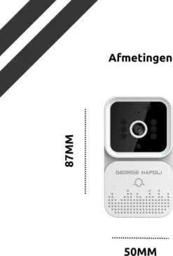 George Napoli Video Deurbel - Draadloze Deurbel – Deurbel Met Camera - WiFi Deurbel - Infrarood - USB C Oplaadbaar - Met Gong - Wit 17 George Napoli Video Deurbel - Draadloze Deurbel – Deurbel Met Camera - WiFi Deurbel - Infrarood - USB C Oplaadbaar - Met Gong - Wit -Makita || Merkloos || Stanley Verkoopwinkel 809x1200 10