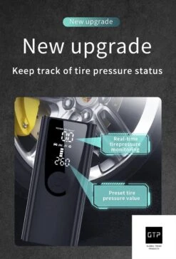 GTP Draagbare Luchtcompressor - Elektrische Bandenpomp - Luchtcompressor Oplaadbaar - Fiets Motor Auto En Ballen - Powerbank - Zaklamp -Makita || Merkloos || Stanley Verkoopwinkel 814x1200 2