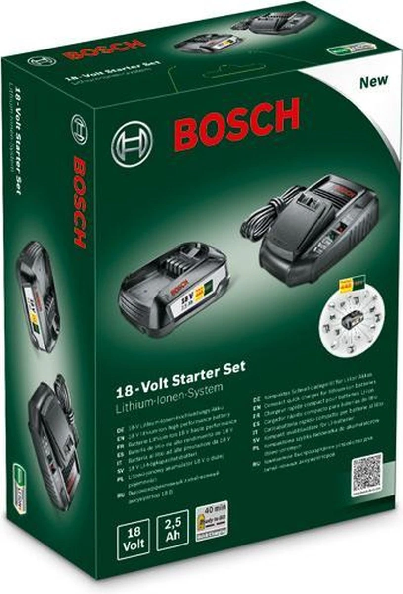 Bosch Starterset 18 V Gereedschapsaccu En Lader - 18V Accu (2.5 Ah) + AL 1830 CV Lader 7 Bosch Starterset 18 V Gereedschapsaccu En Lader - 18V Accu (2.5 Ah) + AL 1830 CV Lader - Afbeelding 7