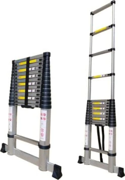 Truskore® Telescopische Ladder 3.8 Meter - Incl. Draagtas - Aluminium - Telescoop Ladder - Stevig & Vertrouwd