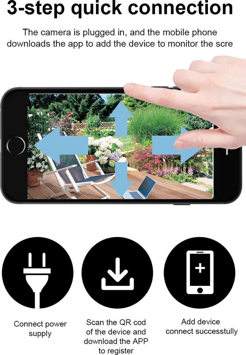 Fuegobird Y17 Smart Waterdichtheid IP66 IP Camera - Buiten - Draai- En Kantelbaar - Ondersteuning 2.4G/5G WIFI - 3MP - PTZ IP Camera 5 Fuegobird Y17 Smart Waterdichtheid IP66 IP Camera - Buiten - Draai- En Kantelbaar - Ondersteuning 2.4G/5G WIFI - 3MP - PTZ IP Camera - Afbeelding 5