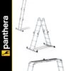Panthera - Vouwladder 4 X 3 Treden Met Platform - Multifunctionele Ladder - Lichtgewicht Aluminium