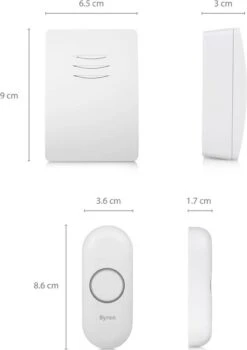 Byron DBY-21131 Draadloze Deurbel - Ontvanger Op Batterijen - Waterdicht - Wit - 100m Bereik - 80dB - 36 Melodieën -Makita || Merkloos || Stanley Verkoopwinkel 848x1200 5