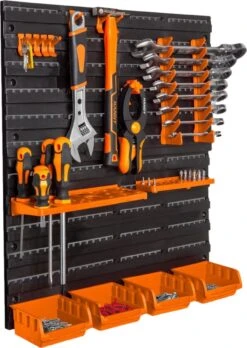 Handy - Wand Gereedschapshouder Voor In Garage Of Schuur - 2 Panelen - Met Toebehoren! - Gereedschapsorganizer - Gereedschapswand - Ophangsysteem - Gereedschapsbord