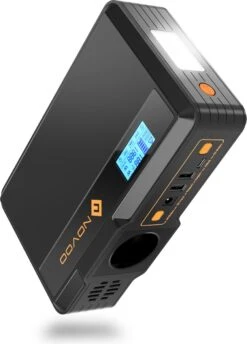 NOVOO Powerstation - 148Wh 40000mAh - 100W AC-omvormer - 60W USB C PD Output - Max 100 Watt Output - Reservevoeding Voor MacBook Pro En Laptops - Zwart